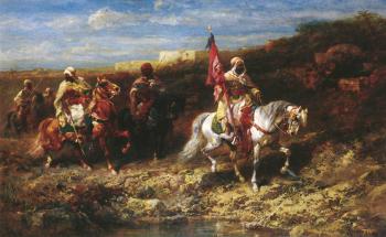 阿道夫 施賴爾 Arab Horseman In A Landscape 阿道夫 施賴爾 Arab Horseman In A Landscape